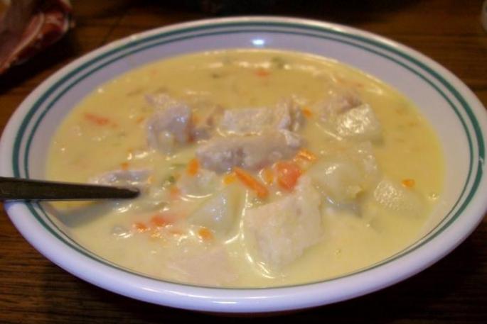 Пошаговый рецепт приготовления супа с плавленным сыром и курицей