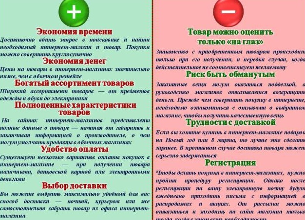Плюсы и минусы покупок в интернет магазинах